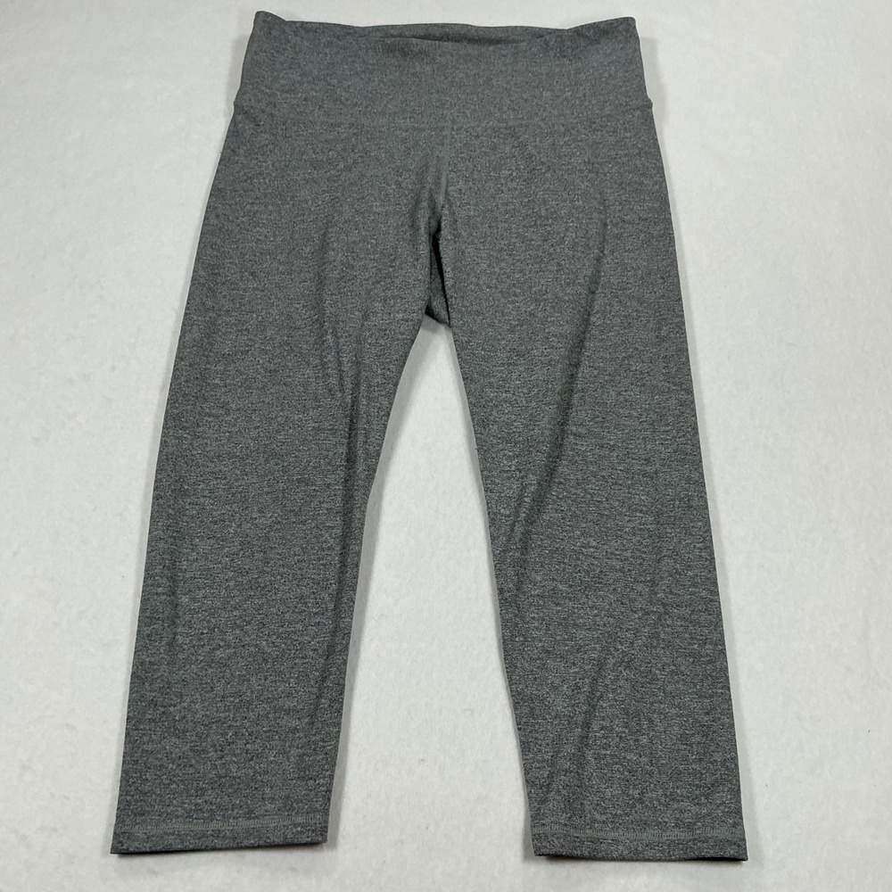 Old Navy Active Go-Dry Gray Heathered Cropped Leggings Womens XL SKU 1317